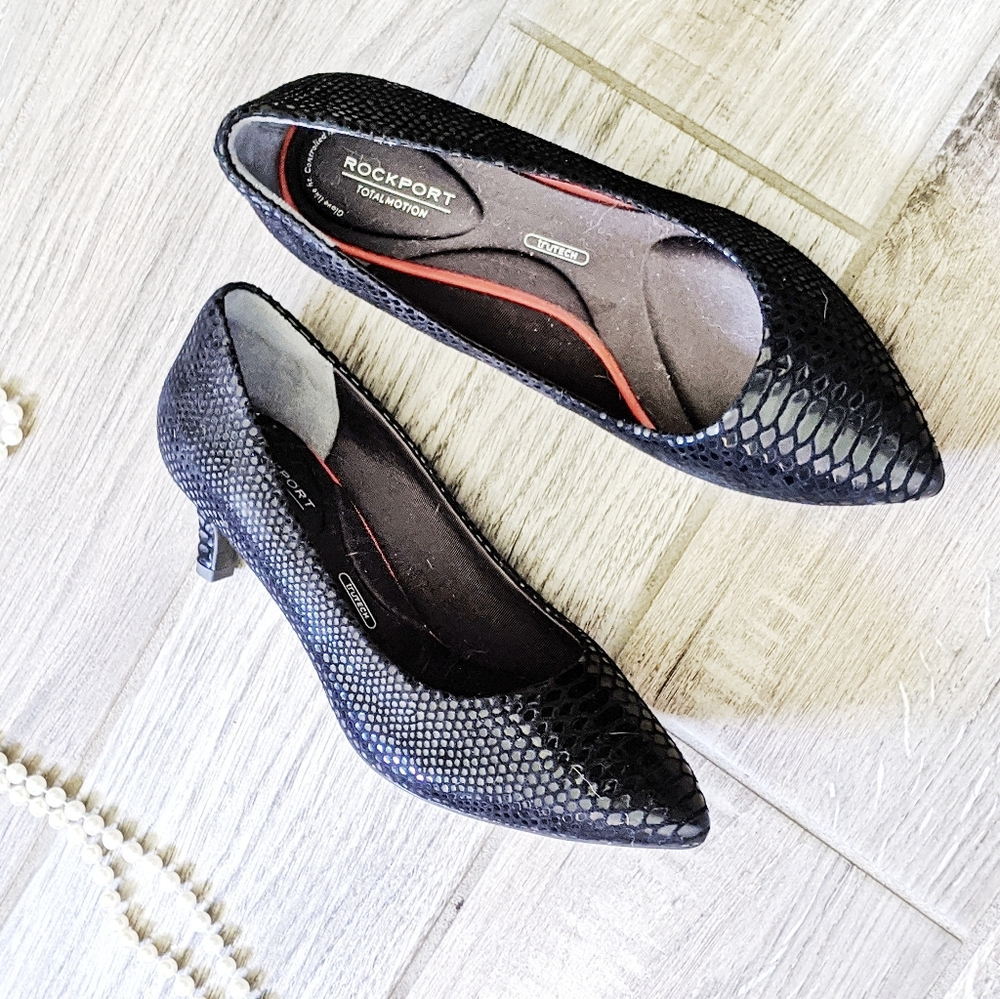 Rockport Kalila Pump, black snake 7